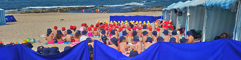 Férias na praia com o pré-escolar